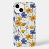 Blumendarstellung, abstrakte Wildblumen, modern Case-Mate iPhone Hülle (Rückseite)
