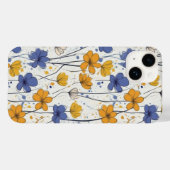 Blumendarstellung, abstrakte Wildblumen, modern Case-Mate iPhone Hülle (Rückseite (Horizontal))