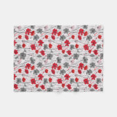 Blumendarstellung, abstrakte Wildblumen, modern Fleecedecke (Vorderseite (Horizontal))