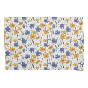 Blumendarstellung, abstrakte Wildblumen, modern Kissenbezug