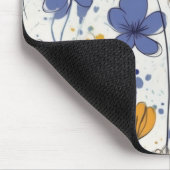 Blumendarstellung, abstrakte Wildblumen, modern Mousepad (Ecke)