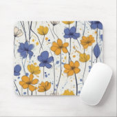 Blumendarstellung, abstrakte Wildblumen, modern Mousepad (Mit Mouse)