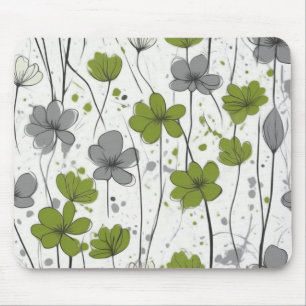 Blumendarstellung, abstrakte Wildblumen, modern Mousepad