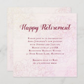 Blumendarstellung Ihr glückliches Party zur Pensio Einladung (Vorne/Hinten)