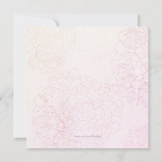 Blumendarstellung Ihr glückliches Party zur Pensio Einladung (Rückseite)