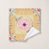 Blumendarstellung, Inspiriert Blume des Frühlings Badhandtuch Set (Waschlappen)