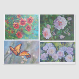 BlumenDecoupage Gewebe Seidenpapier