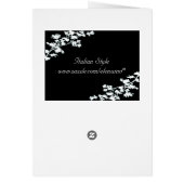 BlumenDeko, der Menü-Karte Wedding ist (Hinten)