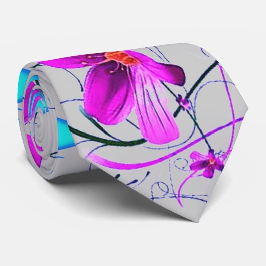 BlumenDeko in der grauen Krawatte (Gerollt)