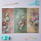 Blumendekopierpapier für Readboards. Seidenpapier (Basteln)