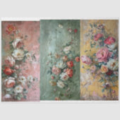 Blumendekopierpapier für Readboards. Seidenpapier (Vorderseite)