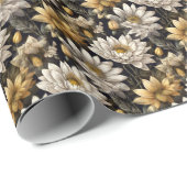 Blumendekor Geschenkpapier (Rolleneckpunkt)