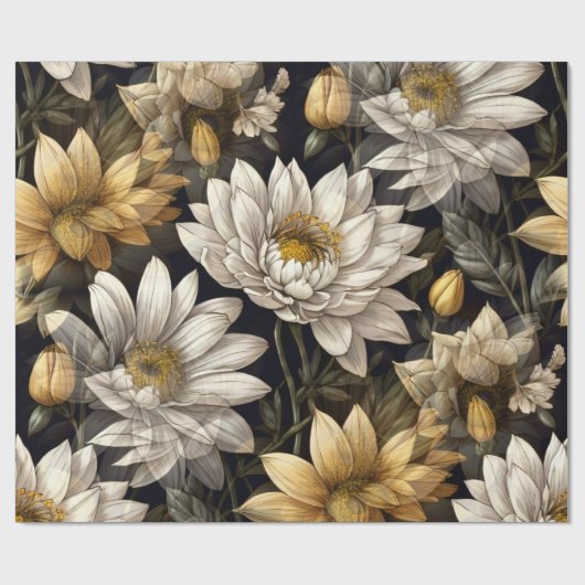Blumendekor Geschenkpapier (Flach)