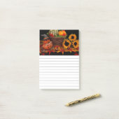 Blumendekor im Herbst Post-it Klebezettel (Auf Schreibtisch)