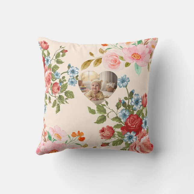 Blumendekor Kissen (Rückseite)