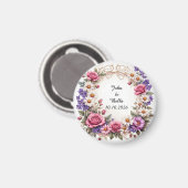 Blumendekor Magnet (Vorderseite/Rückseite)