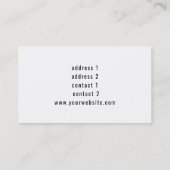 Blumendekor mit Pianistenmusik und Rose Visitenkarte (Rückseite)