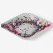 Blumendekor Pappteller (Gewinkelt)