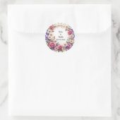 Blumendekor Runder Aufkleber (Tasche)