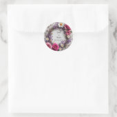 Blumendekor Runder Aufkleber (Tasche)