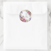 Blumendekor Runder Aufkleber (Tasche)