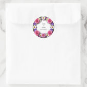 Blumendekor Runder Aufkleber (Tasche)