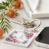 Blumendekor Schlüsselanhänger (Vorderseite rechts)