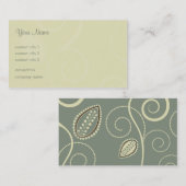 Blumendekor Visitenkarte (Vorne/Hinten)