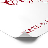 Blumendekor - Zigarre Bar - Hochzeitsschild Poster (Ecke)