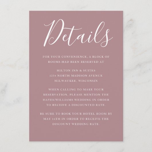 Blumendekoration Begleitkarte (Vorderseite)