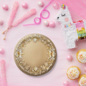 Blumendekoration für Ihr Party. Pappteller (Party)