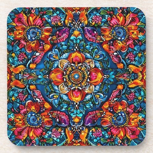 Blumendekoration Getränkeuntersetzer (Vorderseite)