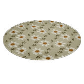 Blumendekoration in Weiß und Beige Schneidebrett (Ecke)