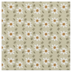 Blumendekoration in Weiß und Beige Stoff