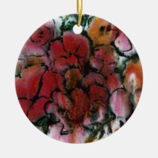 Blumendekoration Keramikornament