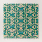 Blumendekoration: Moderne Moderne nahtlos Puzzle (Horizontal)