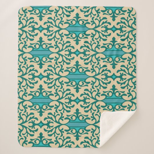 Blumendekoration: Moderne Moderne nahtlos Sherpadecke (Vorderseite)