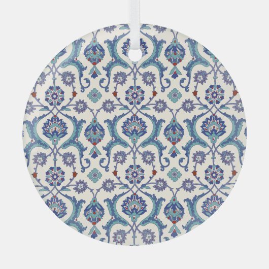 Blumendekoration: Traditionelles arabisches Muster Ornament Aus Glas (Vorderseite)