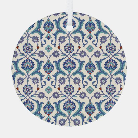 Blumendekoration: Traditionelles arabisches Muster Ornament Aus Glas (Rückseite)