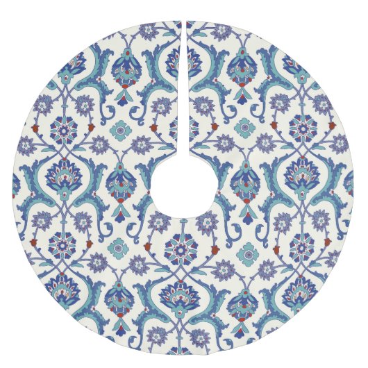 Blumendekoration: Traditionelles arabisches Muster Polyester Weihnachtsbaumdecke (Vorderseite)