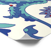 Blumendekoration: Traditionelles arabisches Muster Poster (Ecke)