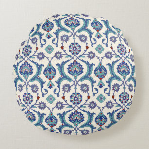 Blumendekoration: Traditionelles arabisches Muster Rundes Kissen