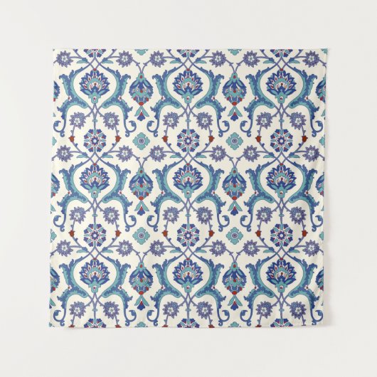 Blumendekoration: Traditionelles arabisches Muster Wandteppich (Vorderseite)