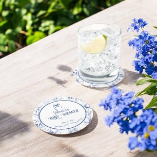 Blumendekoration Vintag Classic Babydusche Runder Pappuntersetzer