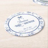 Blumendekoration Vintag Classic Babydusche Runder Pappuntersetzer (Angewinkelt)