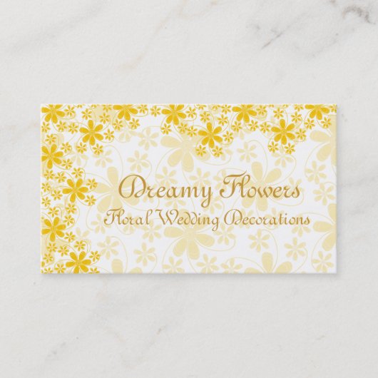 Blumendekorationen Visitenkarte (Vorderseite)