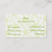 Blumendekorationen Visitenkarte (Rückseite)