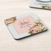 Blumendekorationen Weibliche Geburt Getränkeuntersetzer (Linke Seite)