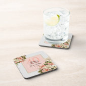 Blumendekorationen Weibliche Geburt Getränkeuntersetzer (Rechte Seite)