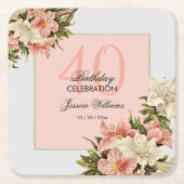 Blumendekorationen Weibliche Geburt Rechteckiger Pappuntersetzer (Vorderseite)